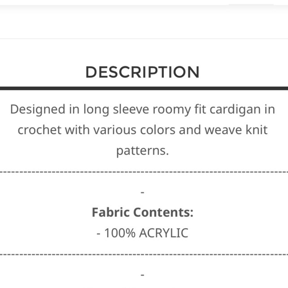 POL Multicolor Crochet Cardigan - Picture 4 of 4